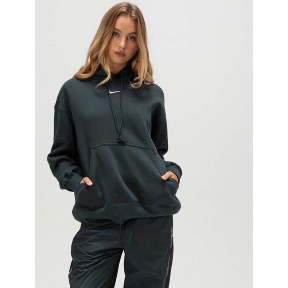 Nike DQ5860-338 Women's ZXS Phoenix Fleece Oversized Hoodie, Dark Sage (326)